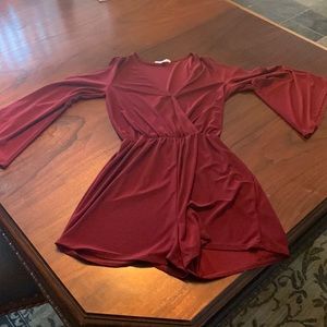 Burgundy Romper